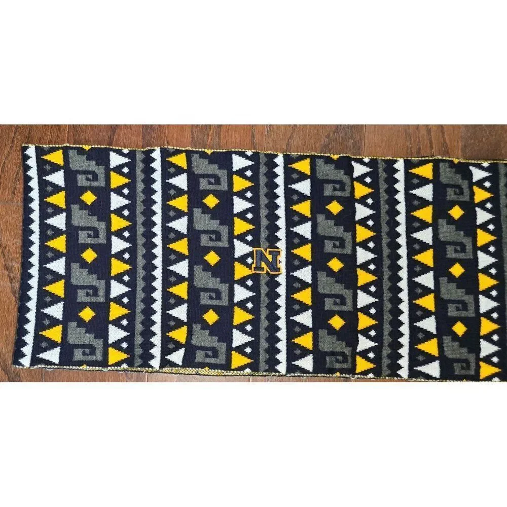 Southwestern Pattern Acrylic Scarf By The Game W/ Yellow N Logo